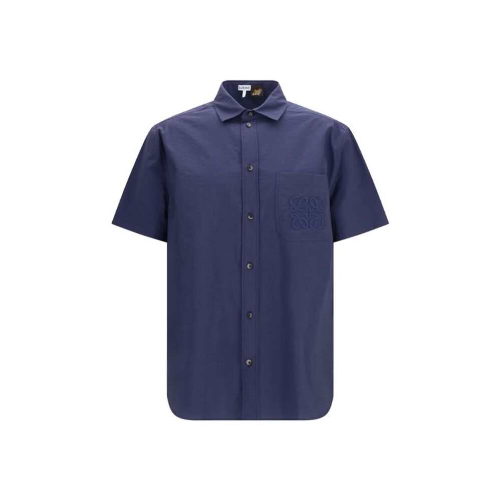 Loewe Men Short-Sleeve Cotton Blend Shirt